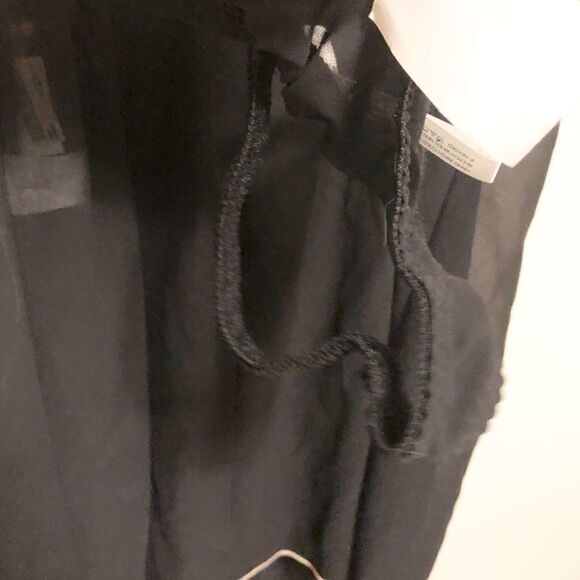 Linea Donatella Lingerie Set Black Chiffon Size Sm - Picture 5 of 6